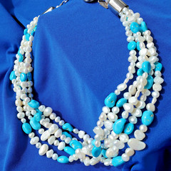 Original NATIVE American Artie YELLOWHORSE Turquoise STERLING SILVER Necklaces