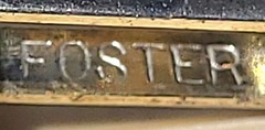 FOSTER Brushed Goldtone Mesh Cufflinks Bullet Back Signed Very Good Condition