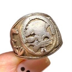 LUX Mid Century National Rifle Association Ring, Sterling Silver, Size 11