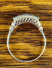 1920’s Art Deco 14k Natural Ruby Diamond Antique Ring Gold Size 10.5