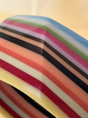 Vintage 1990s Layered Striped Colorful Designer Bangle Bracelet