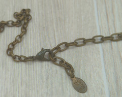 Marjorie Baer SF Brutalist Mixed Metal Medallion Pendant Necklace