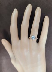 Platinum Vintage Engagement Ring 1.05ct. Lab Grown Euro-Cut Diamond