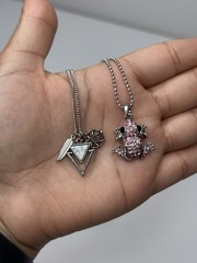 Silver Tone Necklace Lot 10pc: Yoga Chakras Cross Hearts Frog Spiritual Jewelry