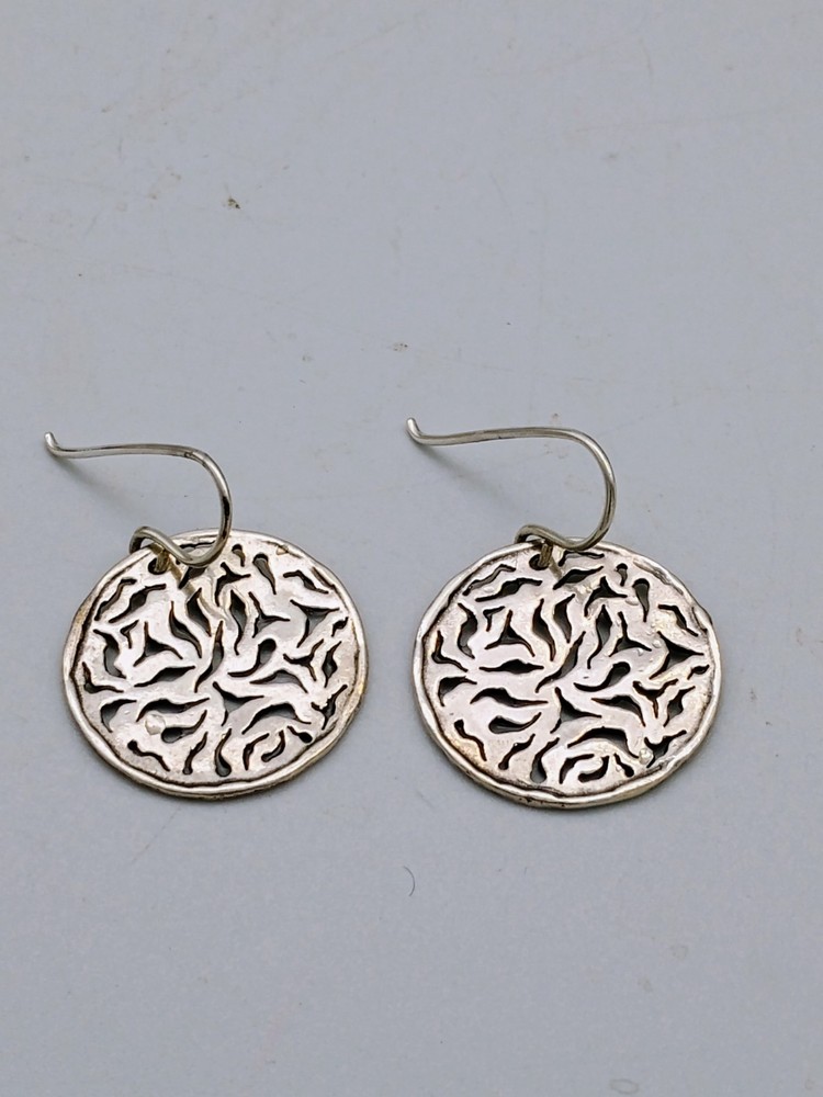 Vintage Silpada Salta Escape Sterling Silver filigree Circle earrings Retired
