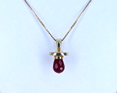 10k Yellow Gold Baby Pacifier PENDANT CHARM 20″ x 0.5mm Chain