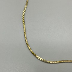 Vintage Les Bernard Necklace Gold Tone Box Chain Minimalist Layering 26″ Signed