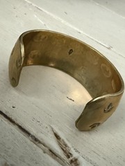 Vintage Brass Thunderbird Cuff Bracelet Southwestern Tribal Boho Artisan Unisex