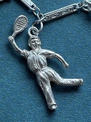Vintage Sterling Silver Charm Bracelet Classic Retro Dangle Charms 7 Inches Long