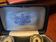 Antique Victorian Cufflinks & Stick Pin Jewelry Set Krumrich and Konrad Oshkosh
