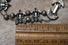 Fairy Angel Slide Charm 7″ Bracelet Brass Tone Whimsical Vintage Unbranded