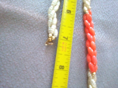 VTG 1980’S RED CORAL-FRESH WATER PEARLS 17″ CHOKER & MATCHING 7″ BRACELET