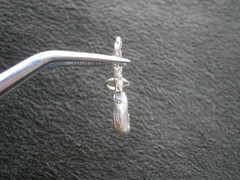 Purse Handbag Vintage Solid Shiny Sterling Silver Bracelet Charm Pendant 3.1g