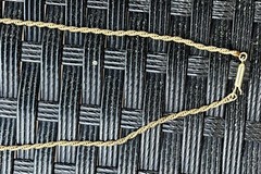 Signed Krementz Necklace Yellow Gold Filled Rope Chain 20 Inches