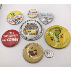Vintage Lot of 7 Pin Back Button Advertising Top Reader Sharing is Caring Ansell