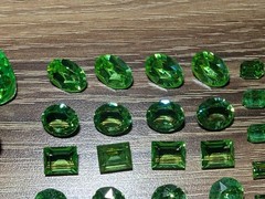 Uranium Glass Rhinestone Lot