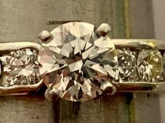 Platinum, Diamond Engagement Ring, Vintage, Estate, Natural, High Color Grade H