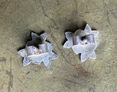 Vintage earrings «Flower» Made in the USSR 916 silver