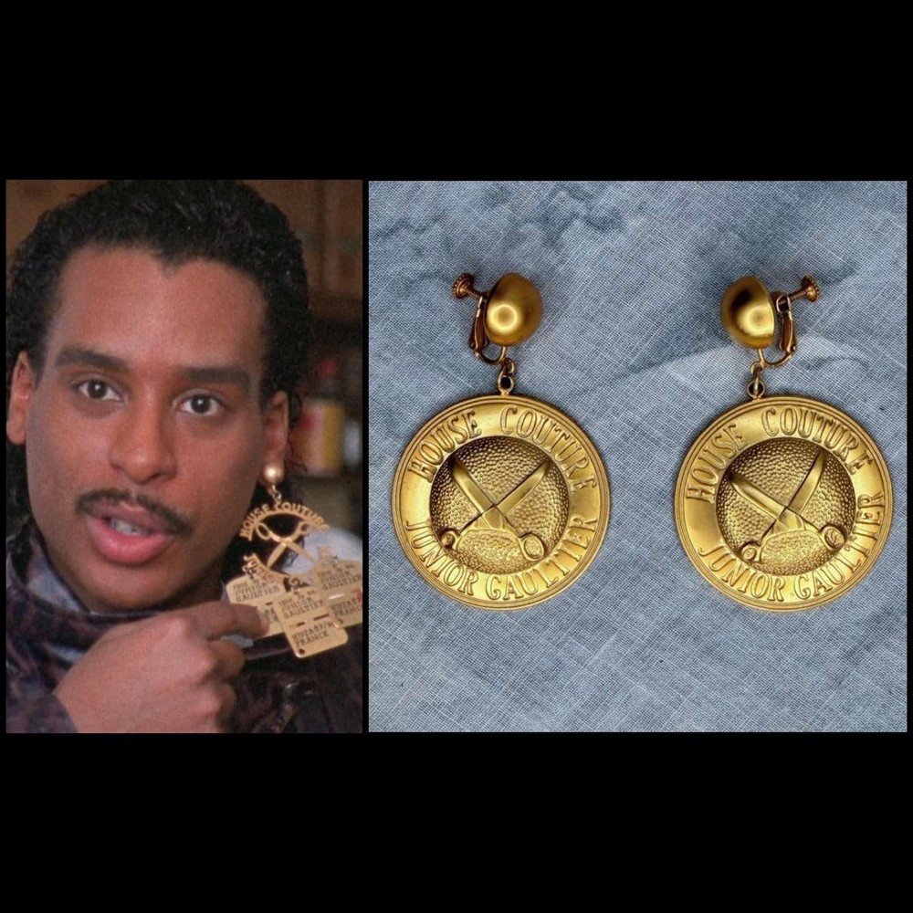Jean Paul Gaultier – FW 1989 – House Couture Earrings In Gold – Clip On