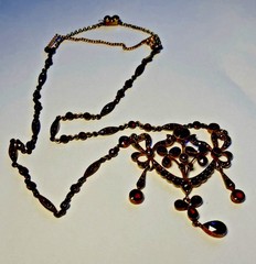 Exquisite Antique 19th Century Garnet Necklace, Vermeil