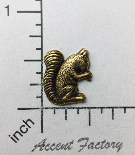 43493 4 Pc Brass Oxidized Small Squirrel Jewelry Finding