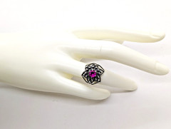 Vintage Elegant Soviet RING Silver⭐875 stamp Star USSR-size: 6.25US (17mm)| UA#4