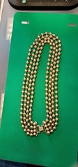 Vintage Yohai Satin Gold Tone Ball Chain (24 Inches) 4 Strand Necklace Signed