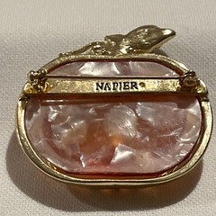 Napier Brooch Pin Halloween Orange Fall Pumpkin Autumn Clasp Jewelry Accessory