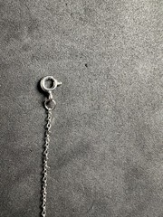 1.00g Vintage Sterling Silver 925 Cable Chain Necklace Adjustable 17.5 in