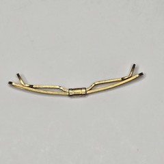 Vintage Heraldic Gold Tone Collar Bar Pin Tension Clip – Mid Century Traditional