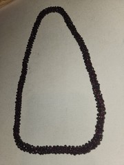 Vintage 1960s Almandine Garnet Microbeaded Cluster Strand Necklace 24in