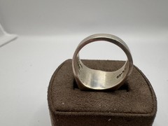 Vintage Sterling Silver TL-89 Inlay Malachite Rings, Size 11.25