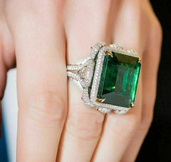 4Ct Emerald Cut Lab Created Diamond Wedding Anniversary 14K White Gold FN Ring