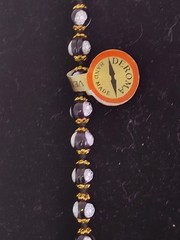 RARE: VINTAGE DE ROMA MILIFIORI 30IN VENETIAN GLASS NECKLACE WITH ORIGINAL TAG