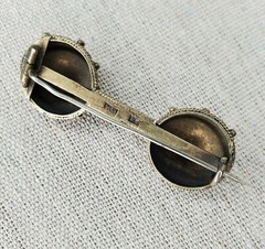 Antique Etruscan Revival Pin Brooch c 1900 Gold Russian Hallmark Granulation