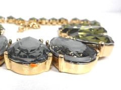 ALDO Anna Wintour Necklace Georgian Collet Riviere Rivoli Pear Crystal Collar
