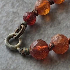 Antique Natural Baltic Amber Faceted Beaded 35″ Necklace 20.7g