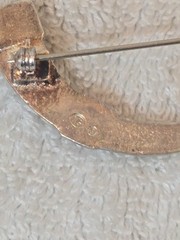 Silver Horn Shaped Brooch Pin