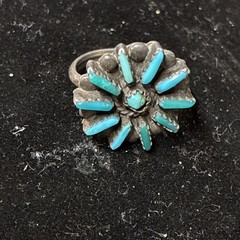 Zuni Navajo Sterling And Turquoise Ring