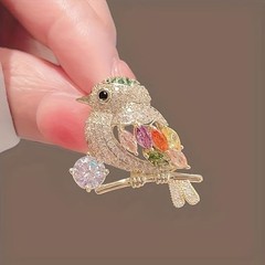 Sparkling Magpie Bird Brooch Pin-Rhinestone Crystal Jewelry Women Dress/Coat Lot