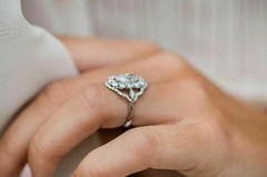 2.75CT Oval Cut Lab Created Diamond Engagement 925 Silver Bridal Ring