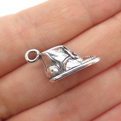 925 Sterling Silver Vintage It’s a Boy Baby Shoe Oxidized Mini 3D Charm Pendant