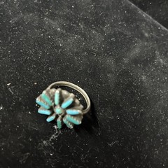Zuni Navajo Sterling And Turquoise Ring