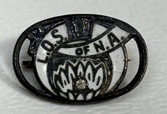 Vintage Sterling L.O.S. Of N.A. Rhinestone Pin