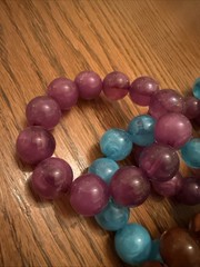 Vintage Lucite Bracelet Lot Marbled Plastic Stretch Bead Bracelets 10