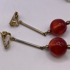 Lot of 6 Pair Clip on Earrings Vintage Thermoset Moonglow Fruit Flowers Jewelry