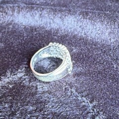 Y2K Sterling Silver 925 CZ Baguette Cluster Band Ring Sz 9 Coquette Glam