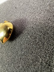 Vintage Monet Gold Plated Puffy Heart Pendant Signed •Monet See Description