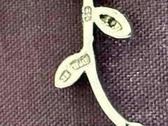 Chapal-Zenray Of Italy Vintage Vine & Leaf Zircon & Sterling Silver Necklace