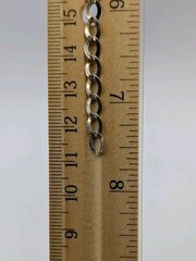 Vintage 925 Sterling Silver Curb Link Chain Bracelet 7.5″ Charm Starter – 3.2g